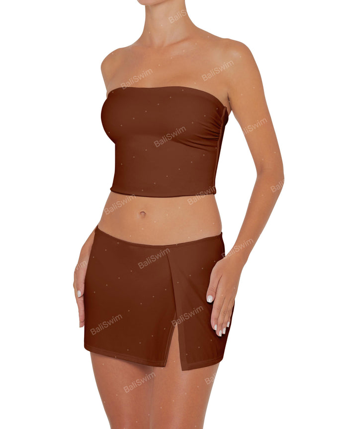 BSWS-T82 Bandeau Tankini Top
