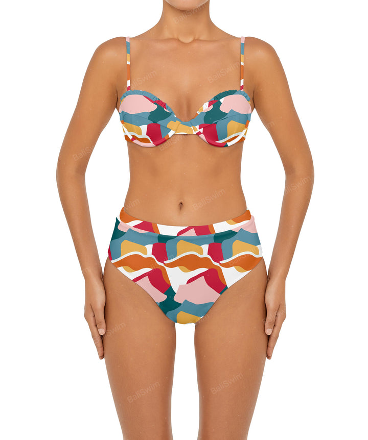 BSWS-T88 Ruffles Underwire Bikini Top