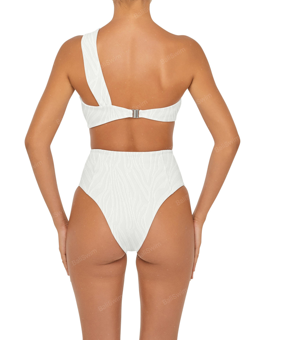 BSWS-T92 Ruched One Shoulder Bikini Top
