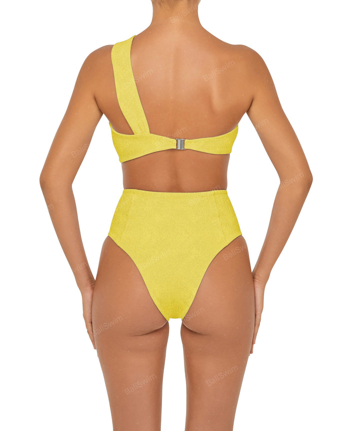 BSWS-T92 Ruched One Shoulder Bikini Top