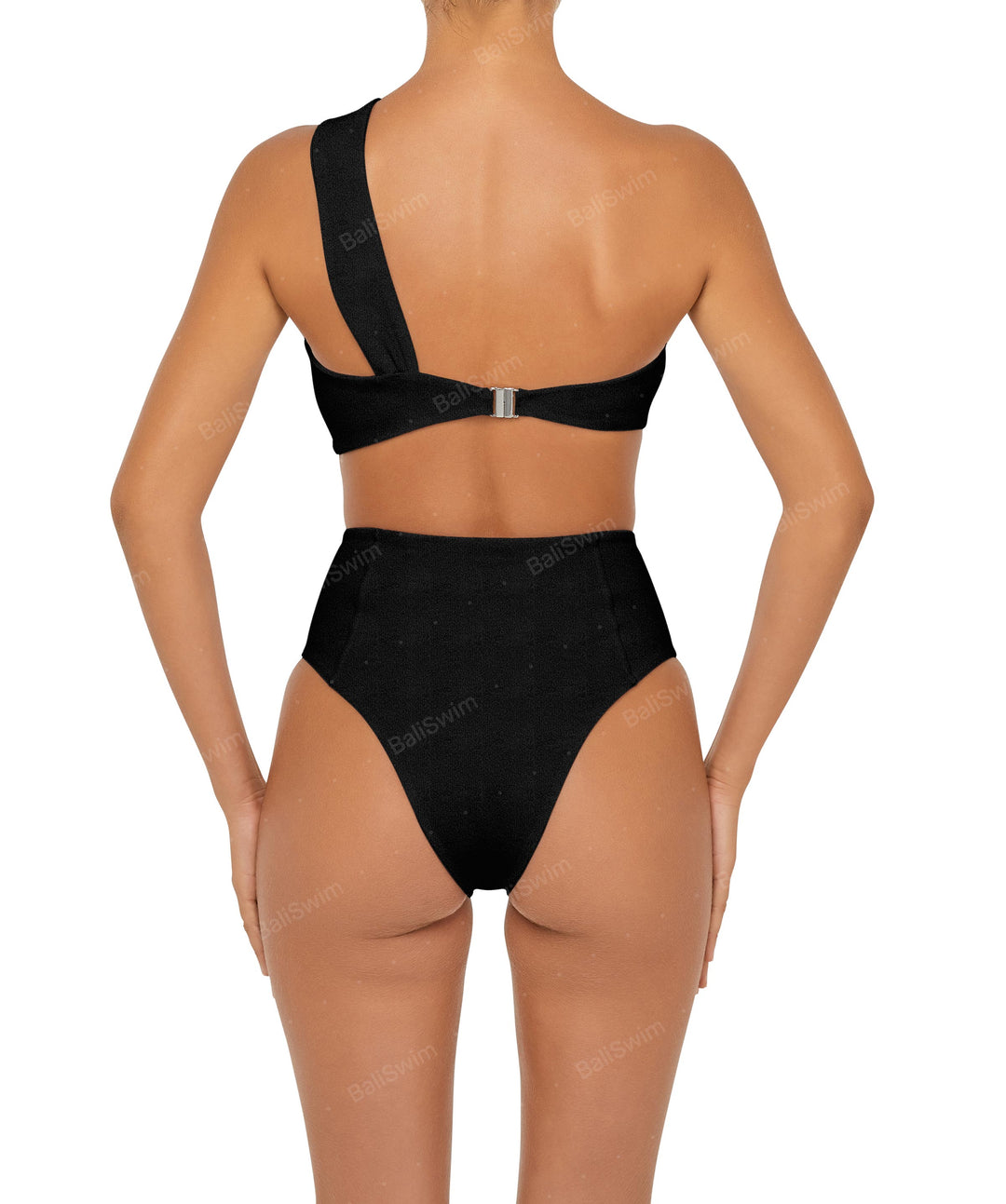 BSWS-T92 Ruched One Shoulder Bikini Top