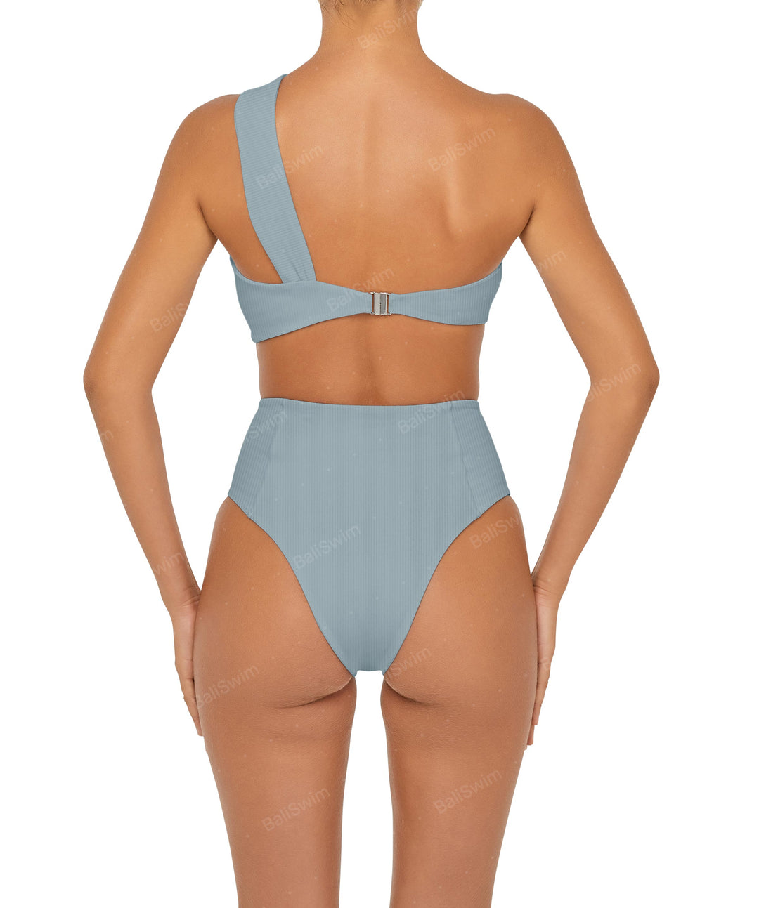 BSWS-T92 Ruched One Shoulder Bikini Top
