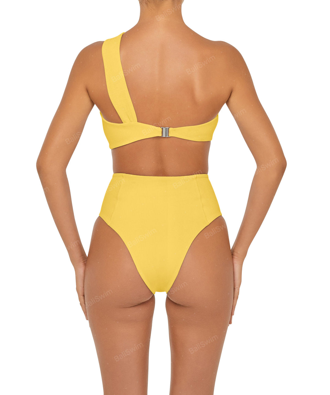 BSWS-T92 Ruched One Shoulder Bikini Top
