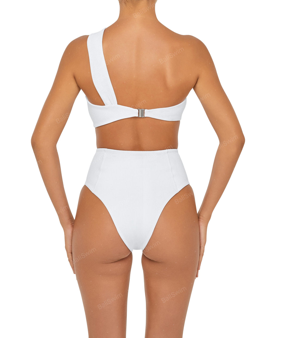 BSWS-T92 Ruched One Shoulder Bikini Top