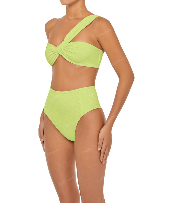 BSWS-T92 Ruched One Shoulder Bikini Top
