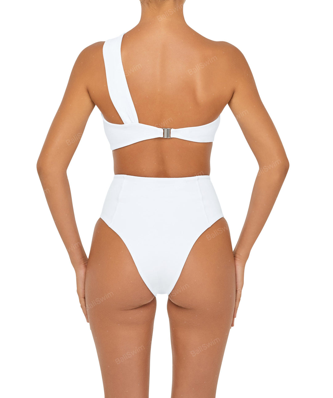 BSWS-T92 Ruched One Shoulder Bikini Top