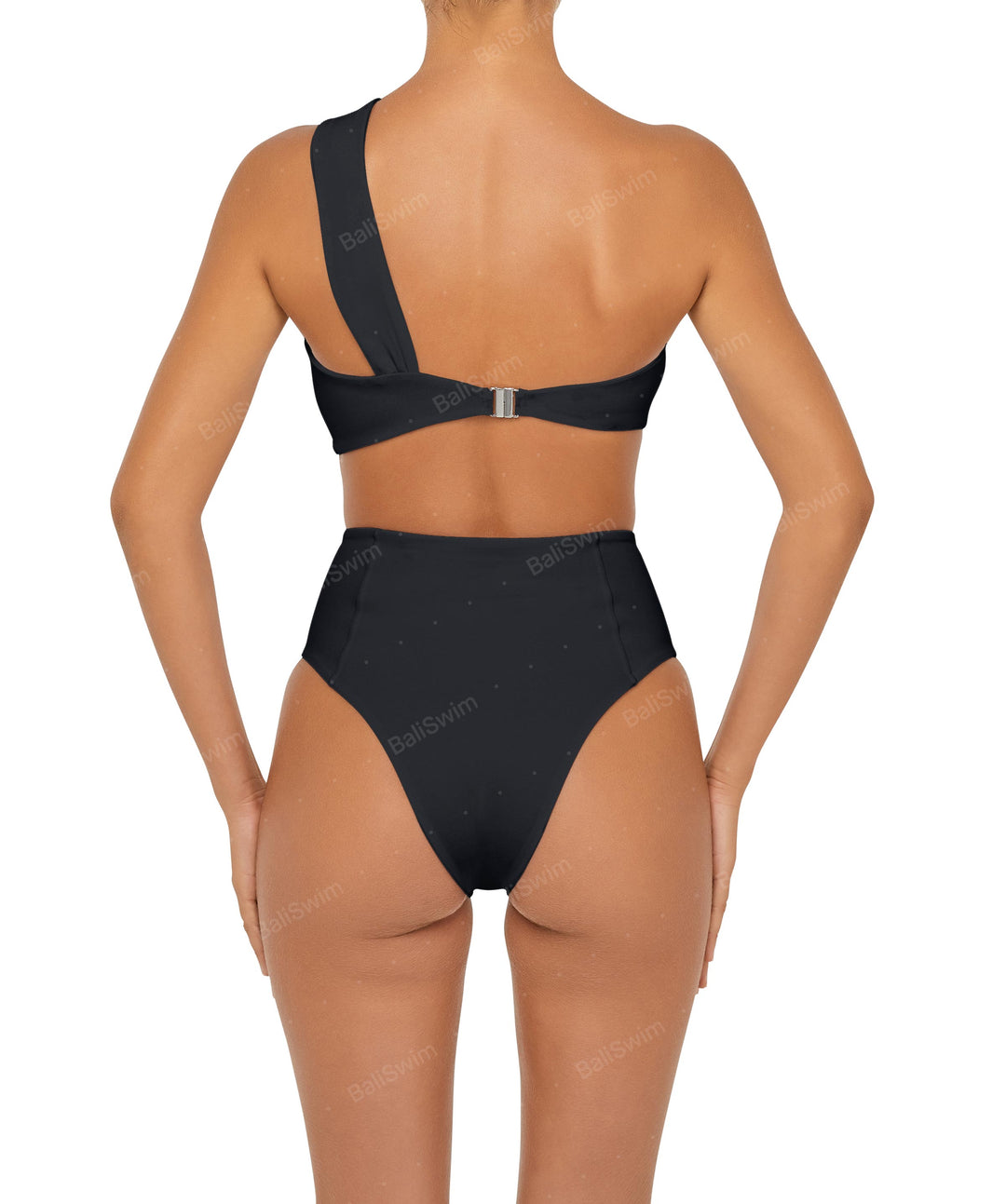 BSWS-T92 Ruched One Shoulder Bikini Top