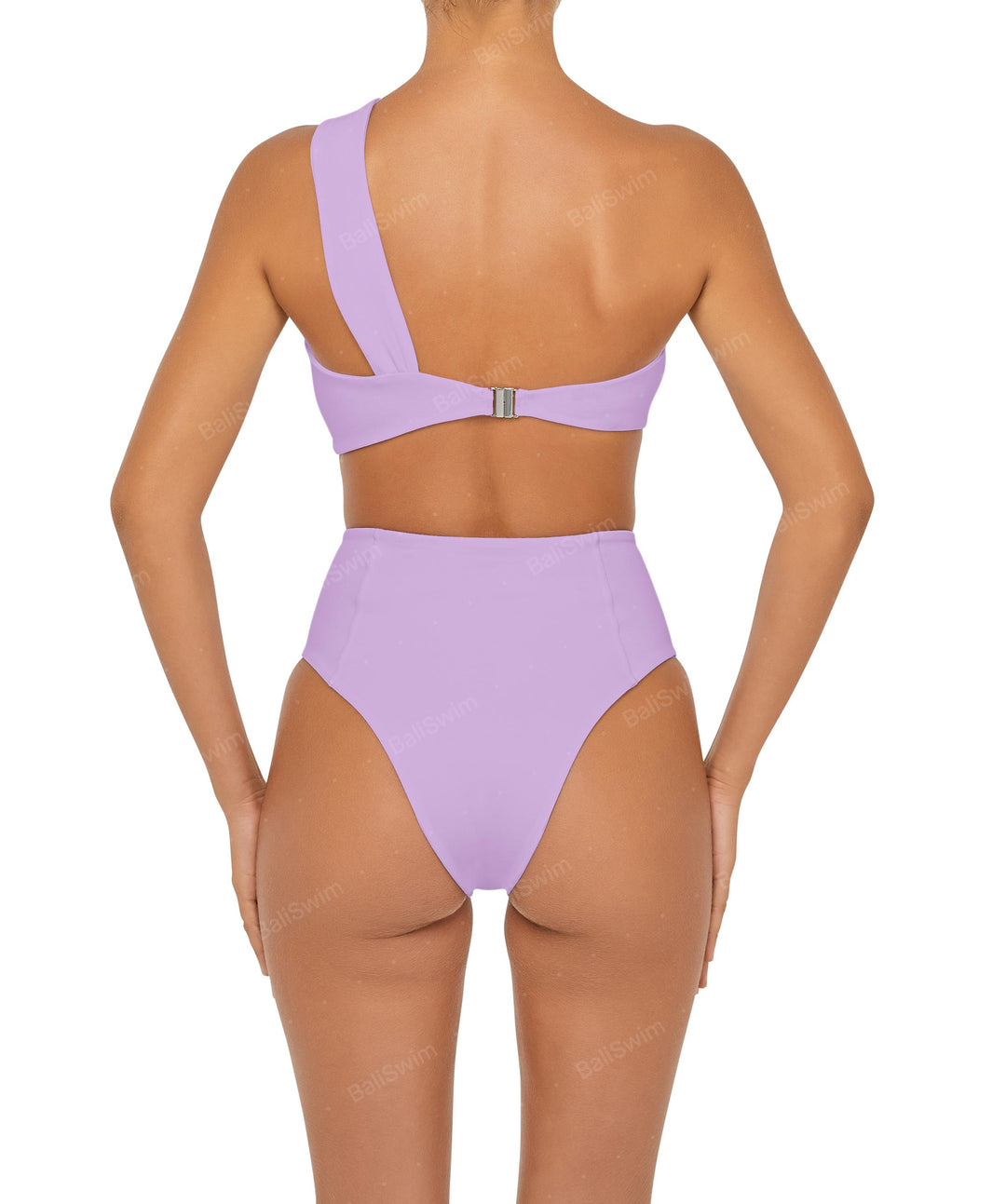 BSWS-T92 Ruched One Shoulder Bikini Top