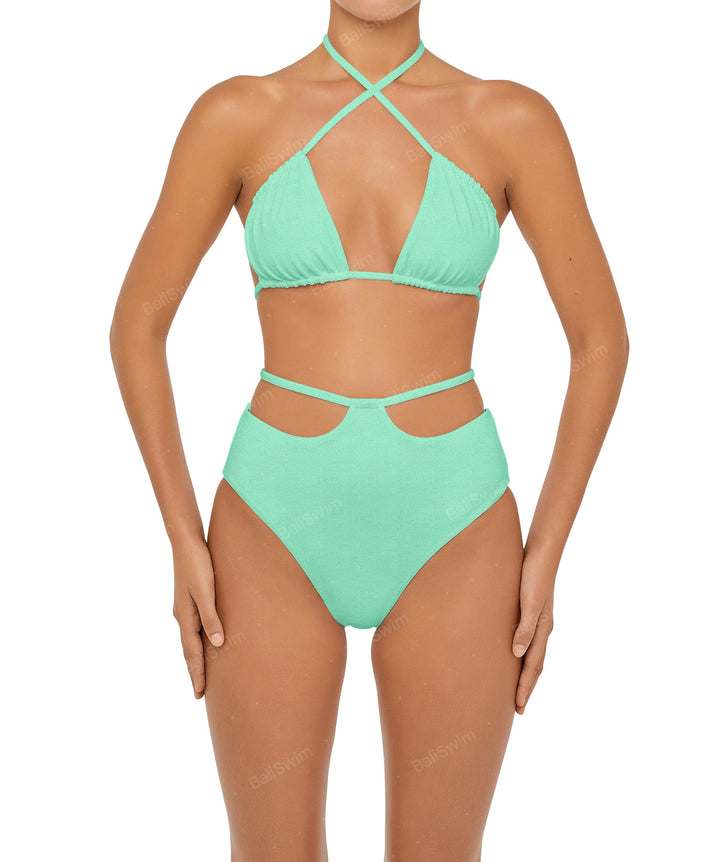 BSWS-B93 High Rise Waist Strap Bikini Bottom