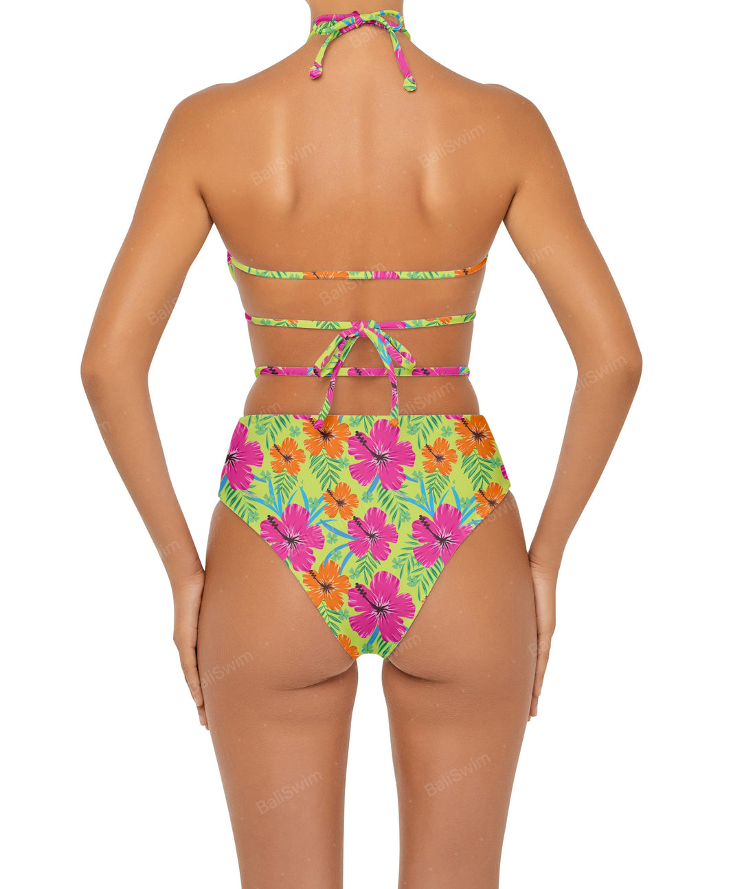 BSWS-B93 High Rise Waist Strap Bikini Bottom