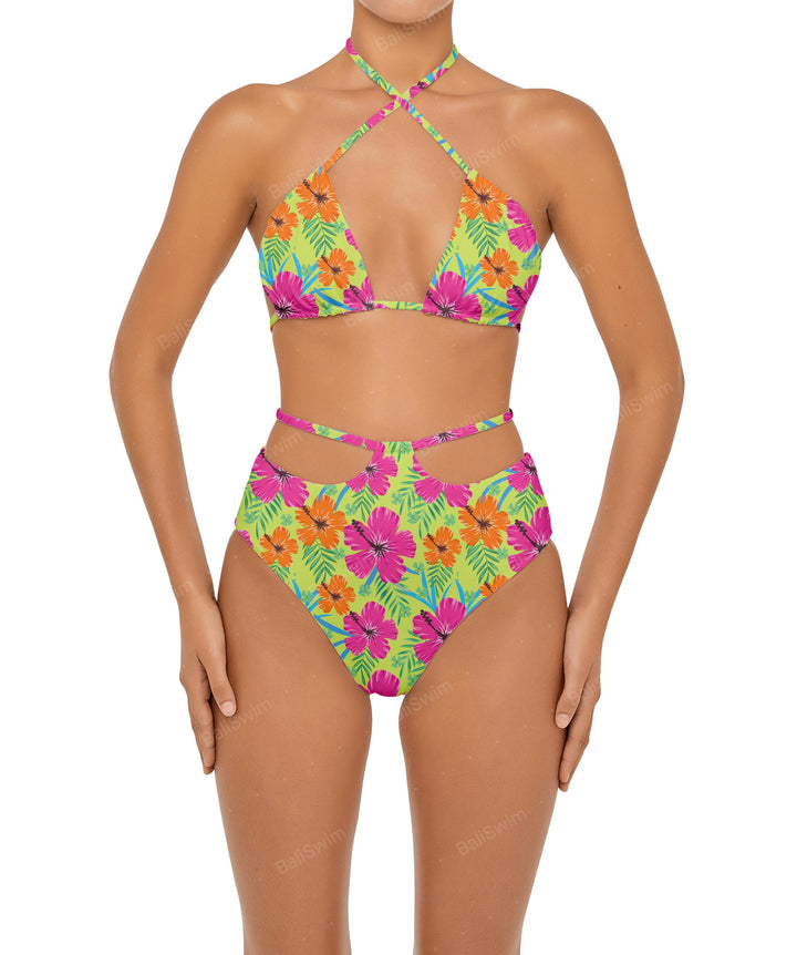 BSWS-B93 High Rise Waist Strap Bikini Bottom