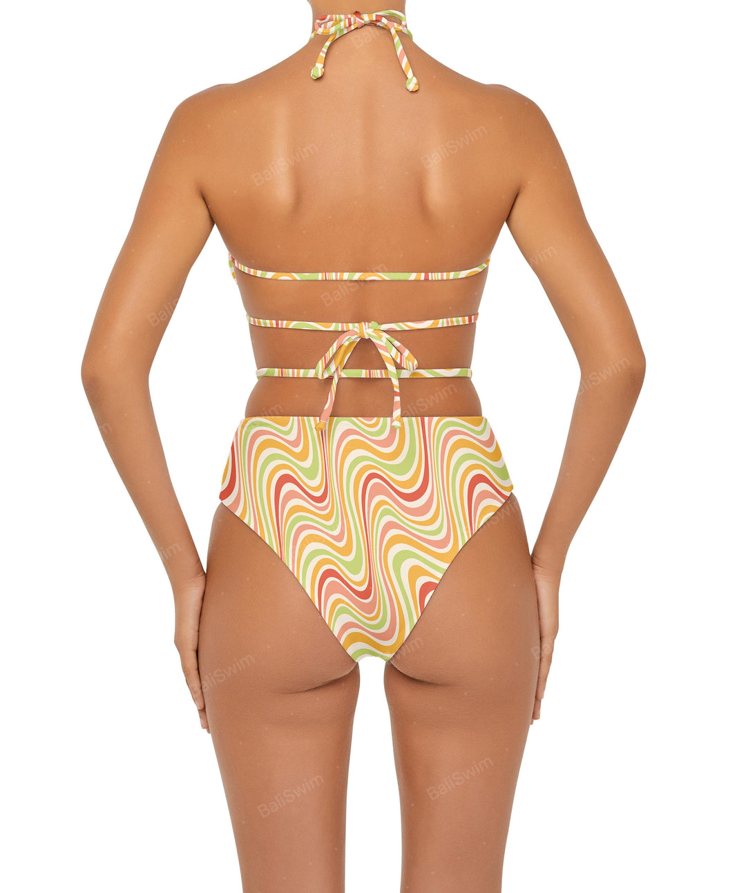 BSWS-B93 High Rise Waist Strap Bikini Bottom