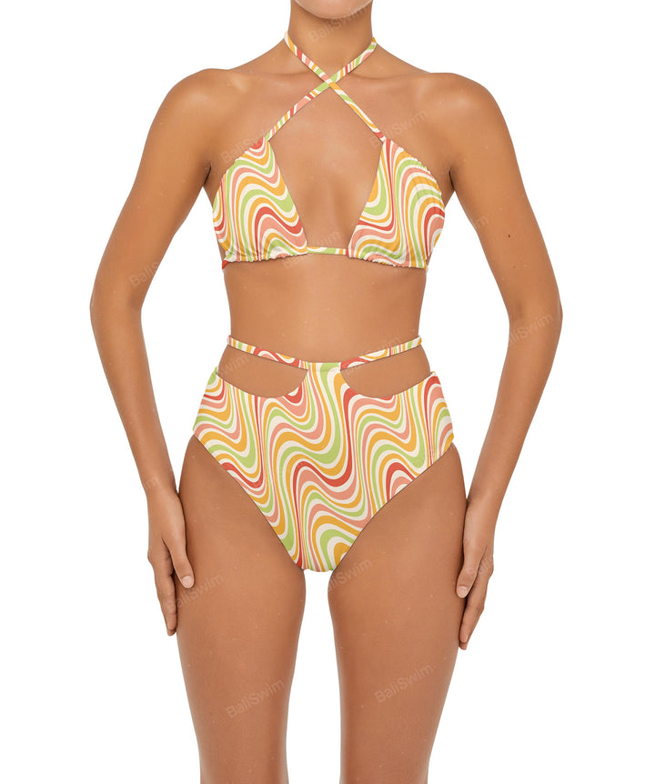 BSWS-B93 High Rise Waist Strap Bikini Bottom