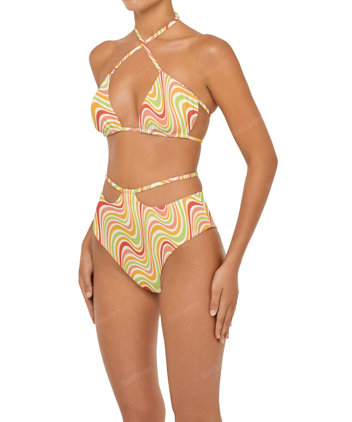 BSWS-B93 High Rise Waist Strap Bikini Bottom