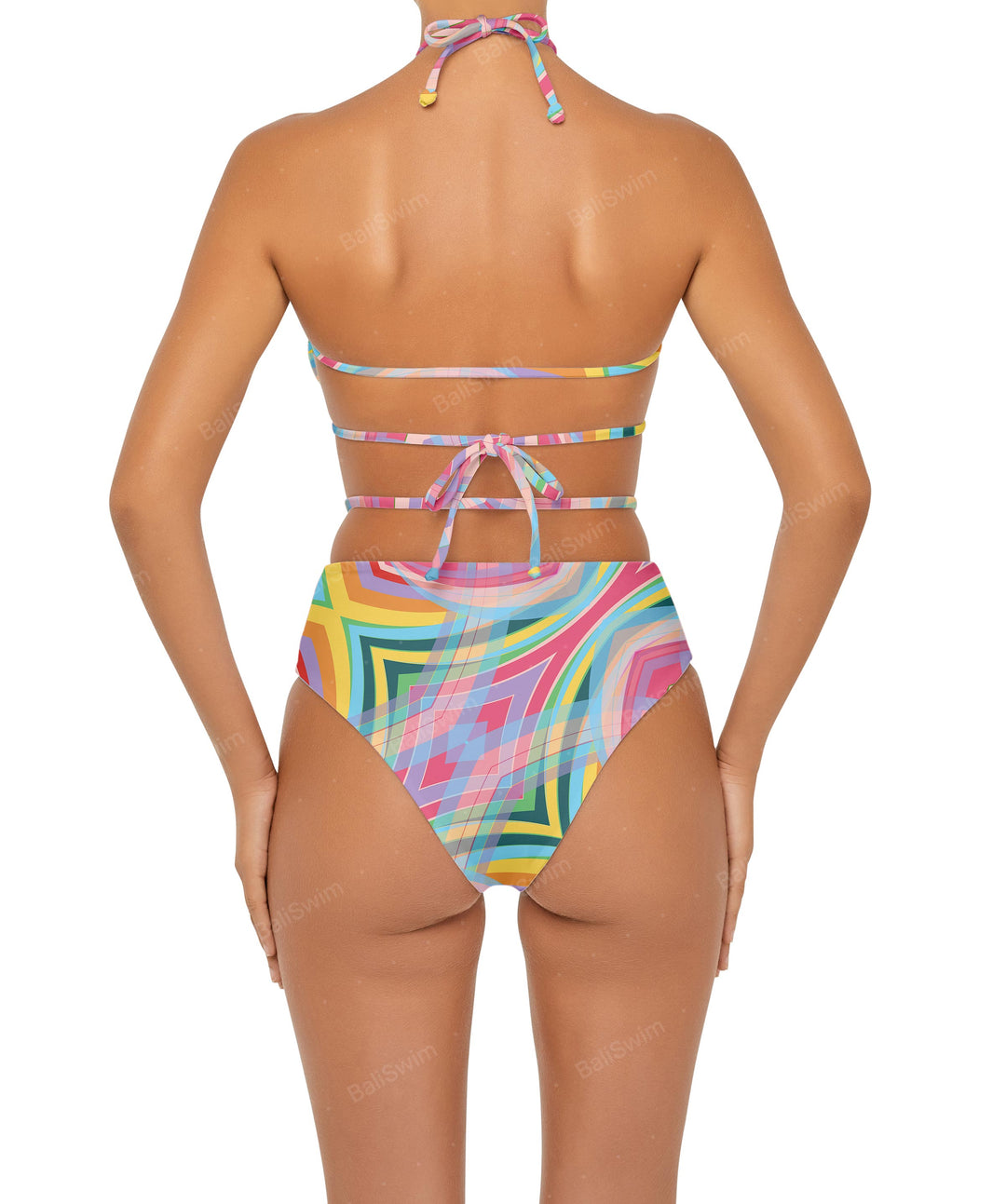 BSWS-B93 High Rise Waist Strap Bikini Bottom