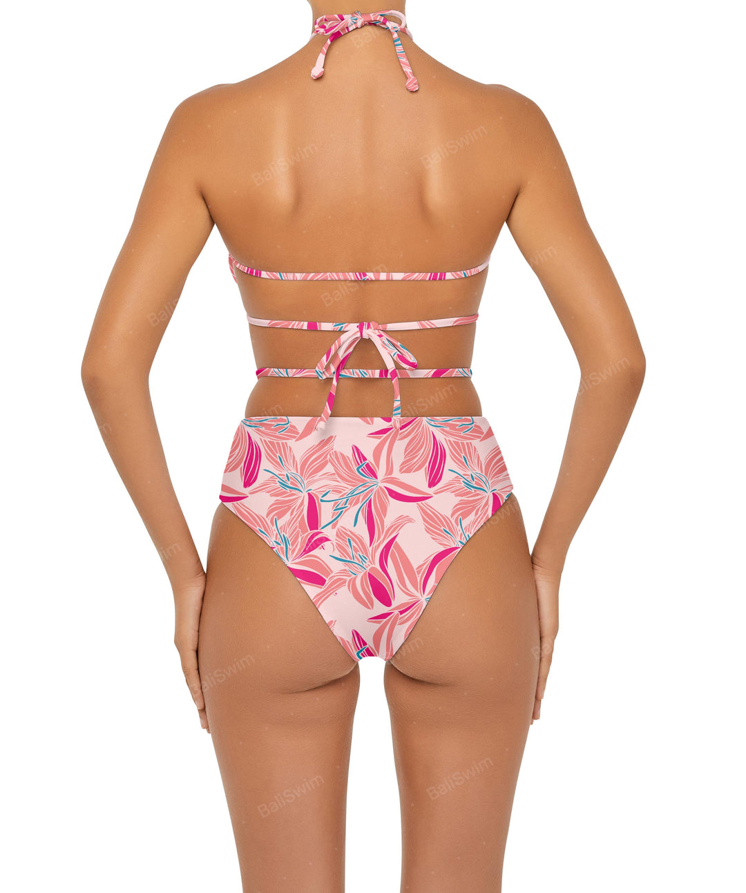 BSWS-B93 High Rise Waist Strap Bikini Bottom