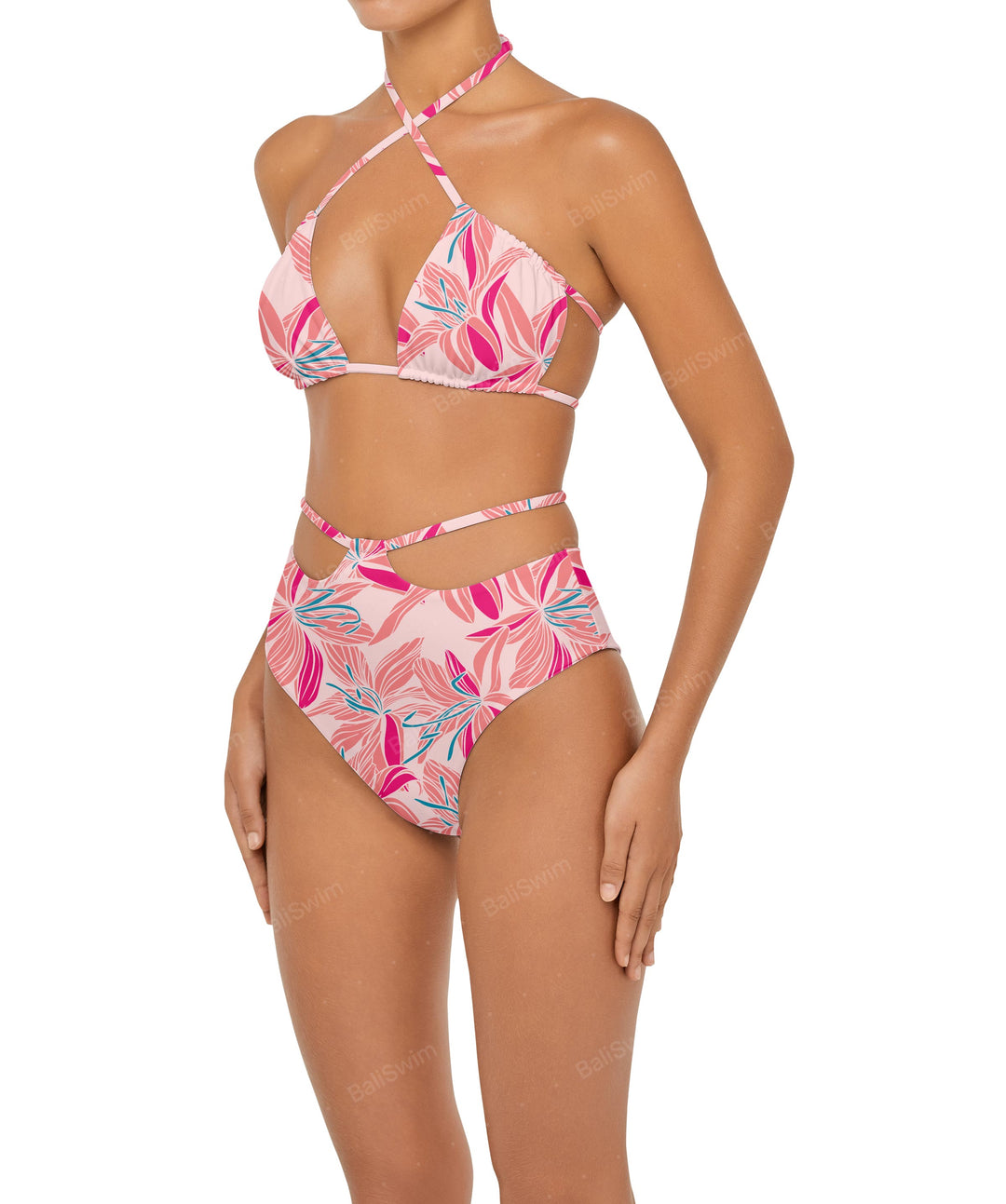 BSWS-B93 High Rise Waist Strap Bikini Bottom