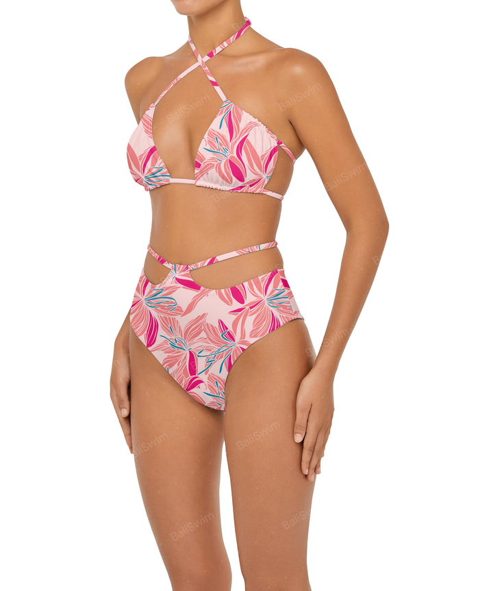 BSWS-B93 High Rise Waist Strap Bikini Bottom