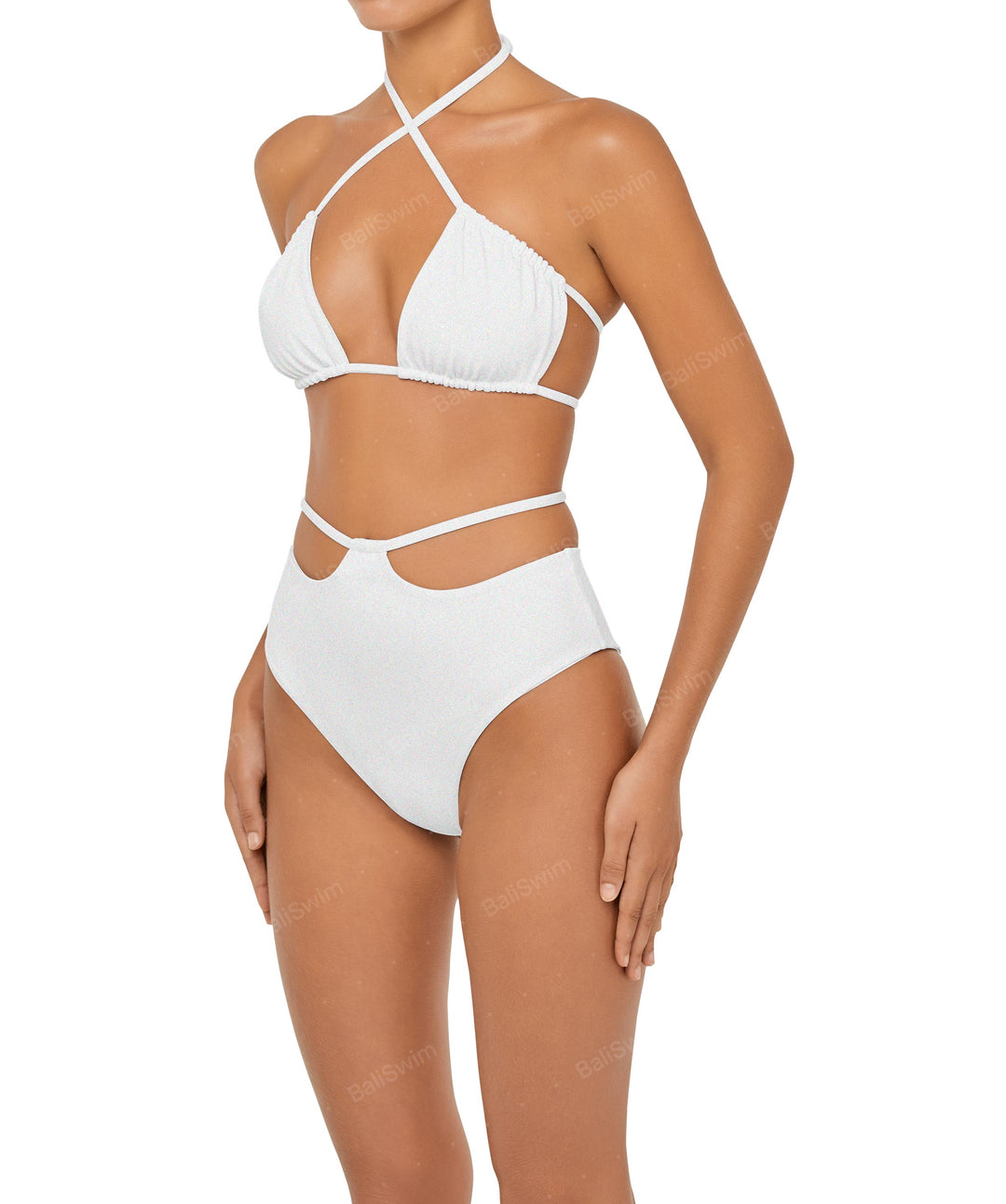 BSWS-B93 High Rise Waist Strap Bikini Bottom