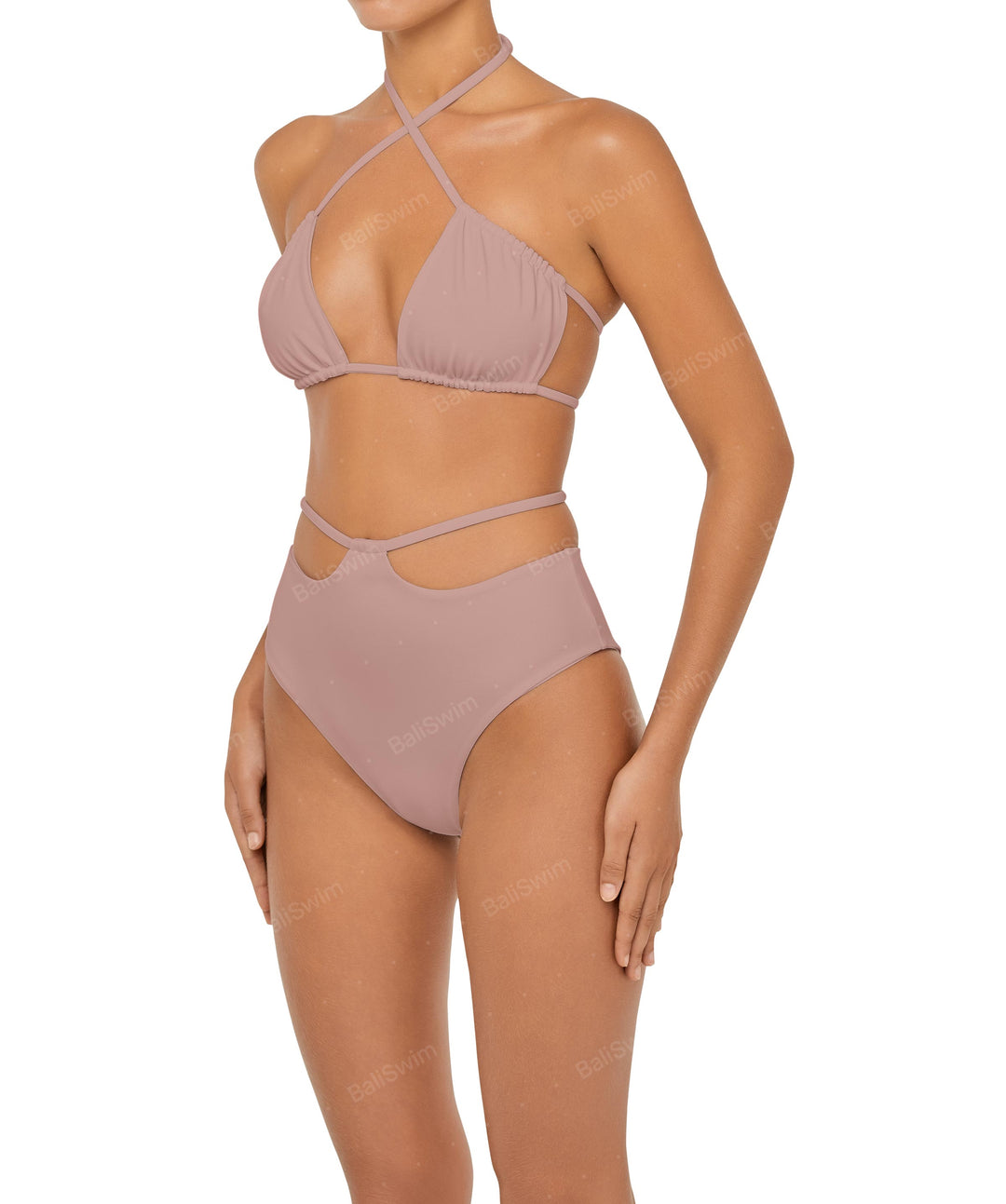 BSWS-B93 High Rise Waist Strap Bikini Bottom