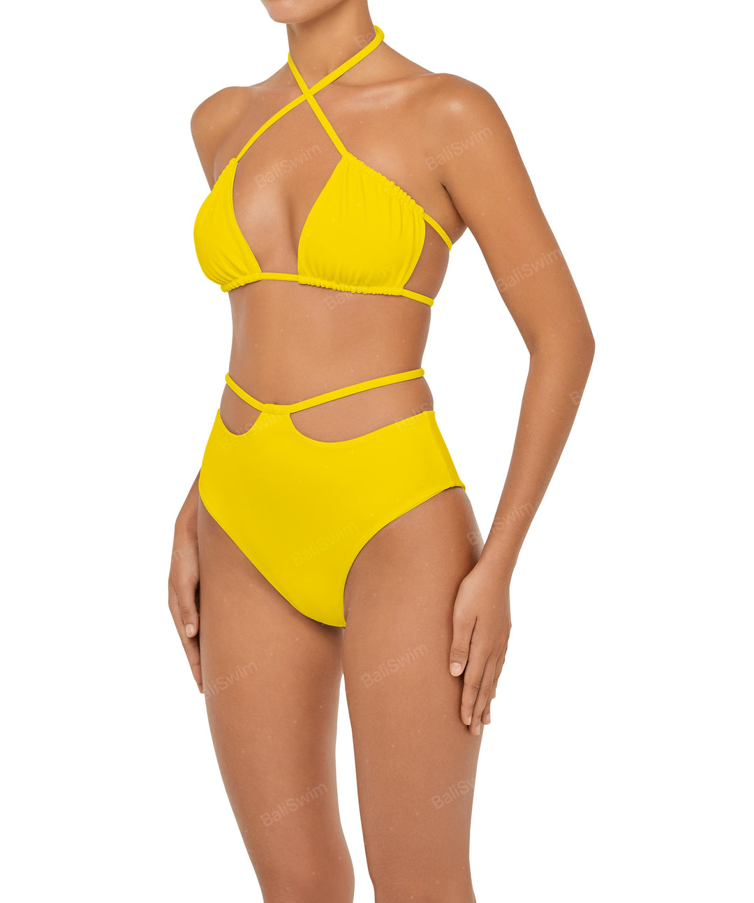 BSWS-B93 High Rise Waist Strap Bikini Bottom
