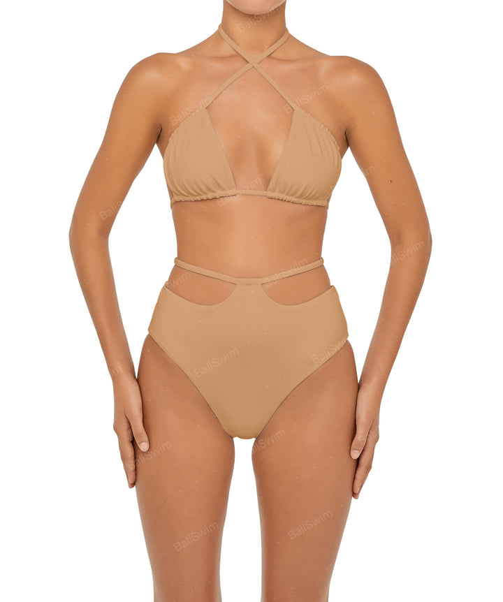 BSWS-B93 High Rise Waist Strap Bikini Bottom