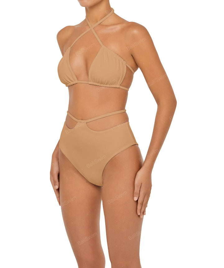 BSWS-B93 High Rise Waist Strap Bikini Bottom