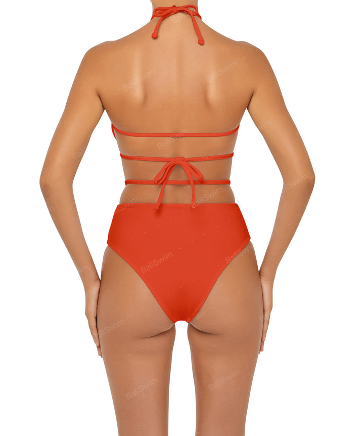 BSWS-B93 High Rise Waist Strap Bikini Bottom