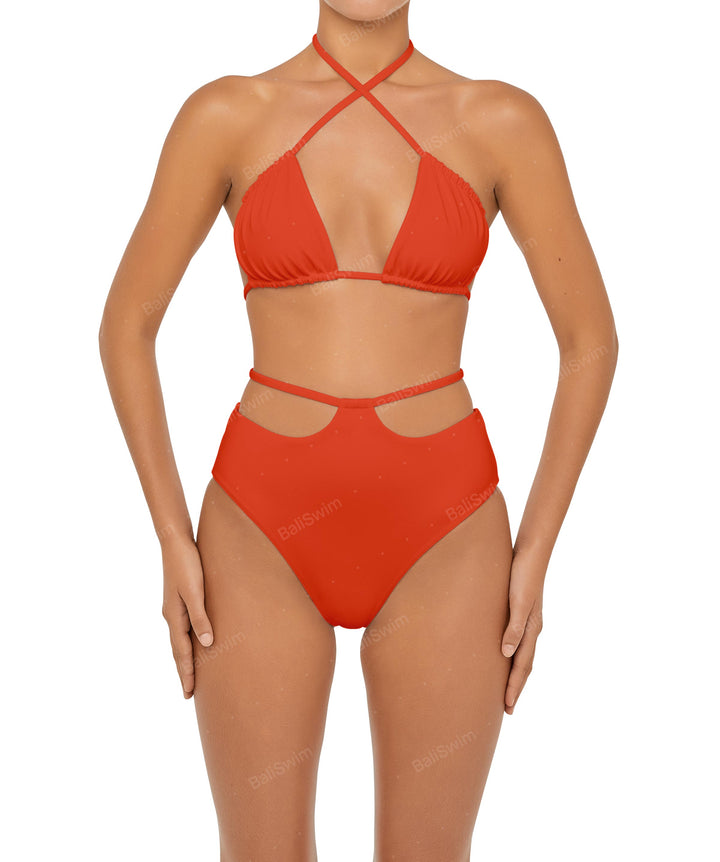 BSWS-B93 High Rise Waist Strap Bikini Bottom