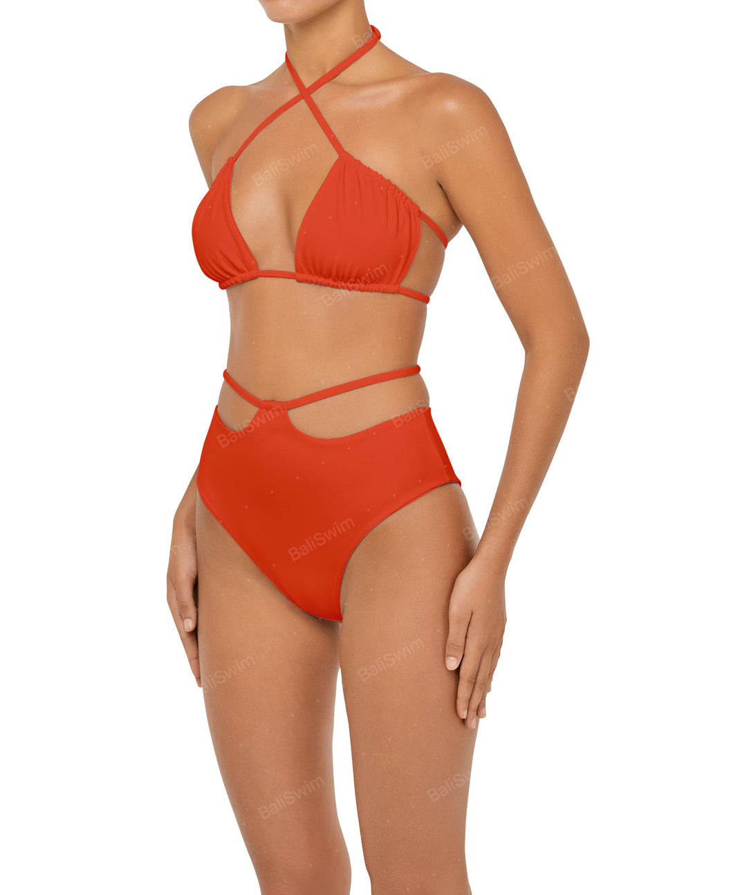 BSWS-B93 High Rise Waist Strap Bikini Bottom