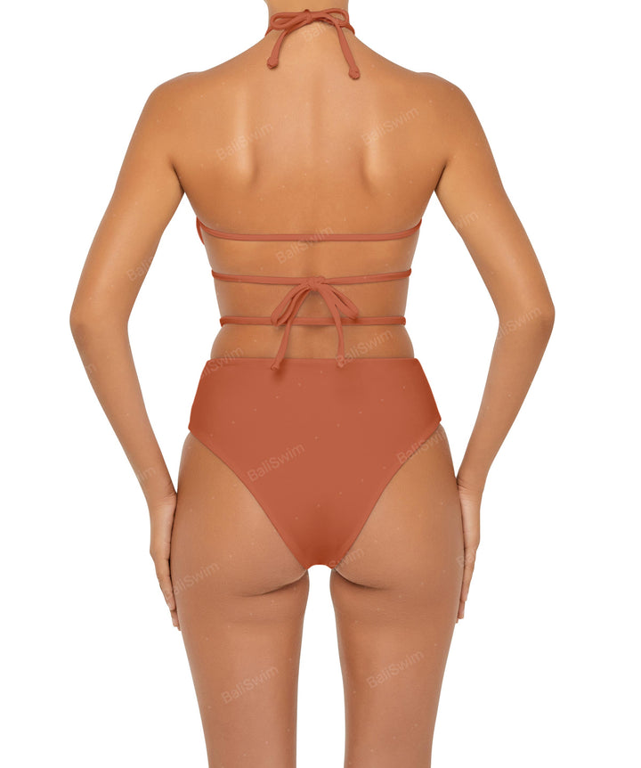 BSWS-B93 High Rise Waist Strap Bikini Bottom