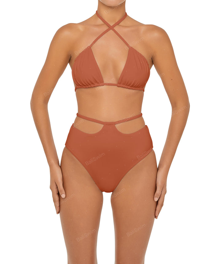 BSWS-B93 High Rise Waist Strap Bikini Bottom