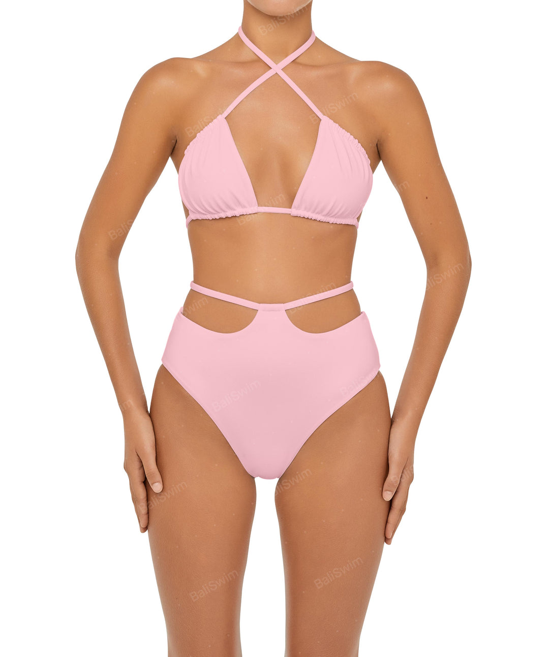 BSWS-B93 High Rise Waist Strap Bikini Bottom