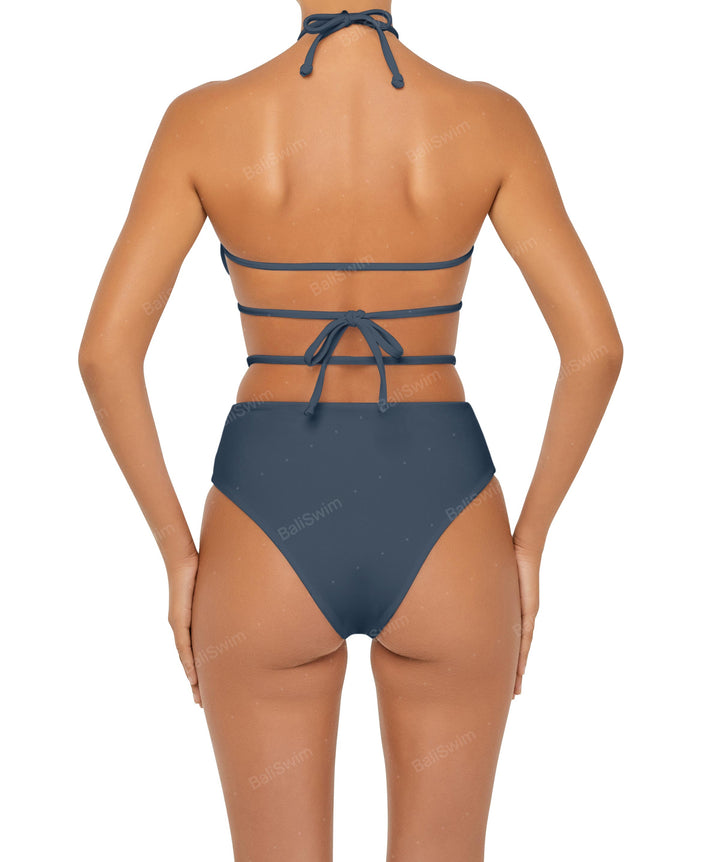 BSWS-B93 High Rise Waist Strap Bikini Bottom