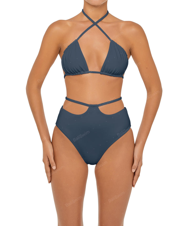 BSWS-B93 High Rise Waist Strap Bikini Bottom