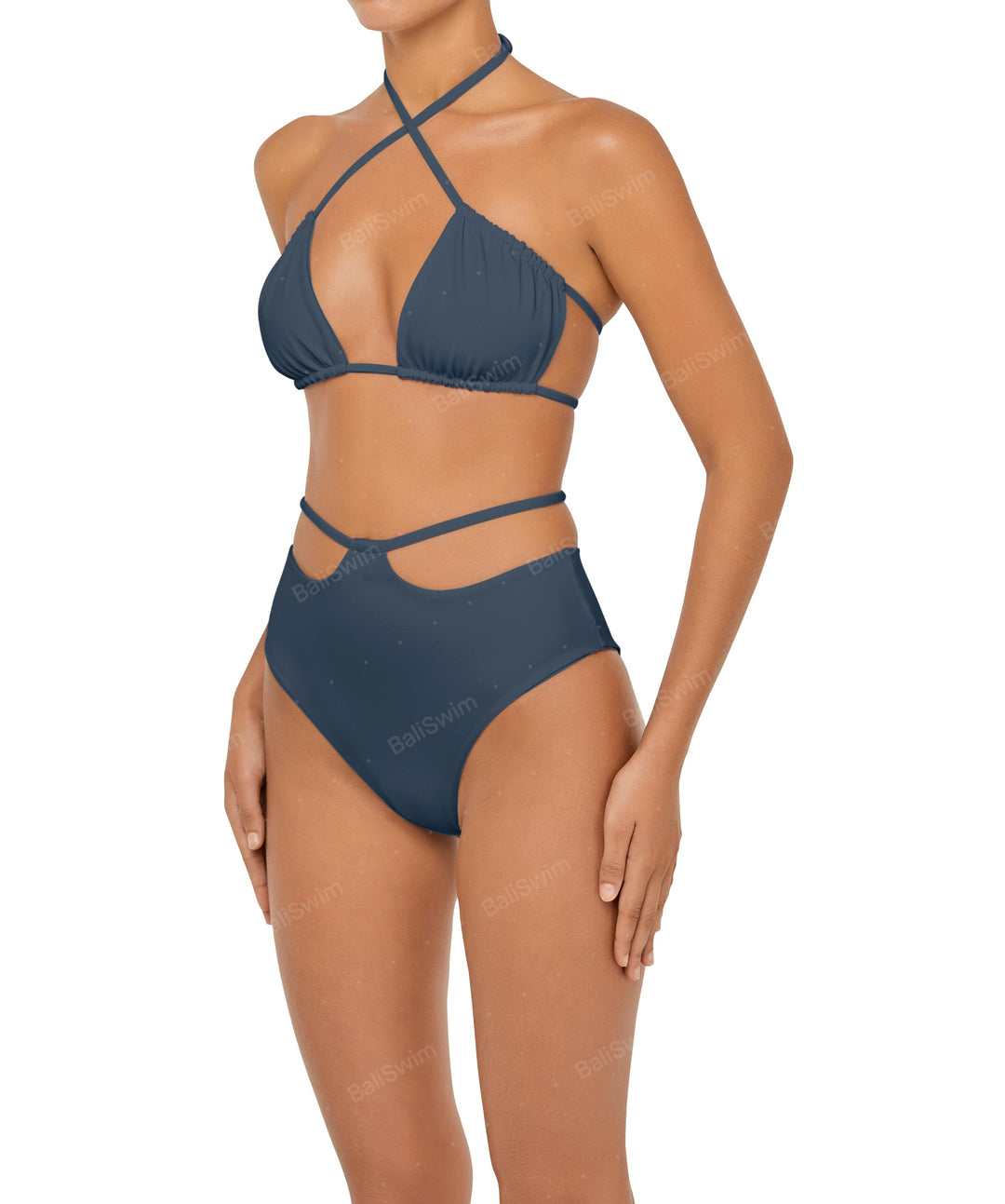 BSWS-B93 High Rise Waist Strap Bikini Bottom