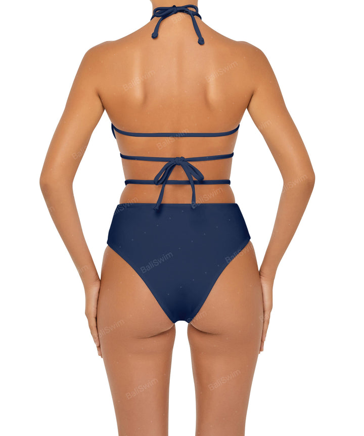 BSWS-B93 High Rise Waist Strap Bikini Bottom