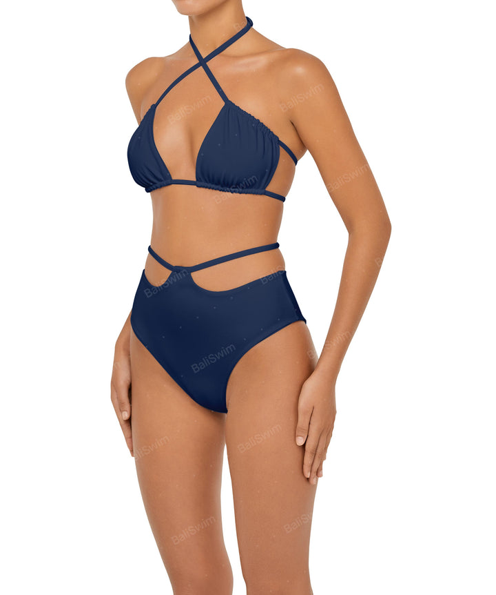 BSWS-B93 High Rise Waist Strap Bikini Bottom
