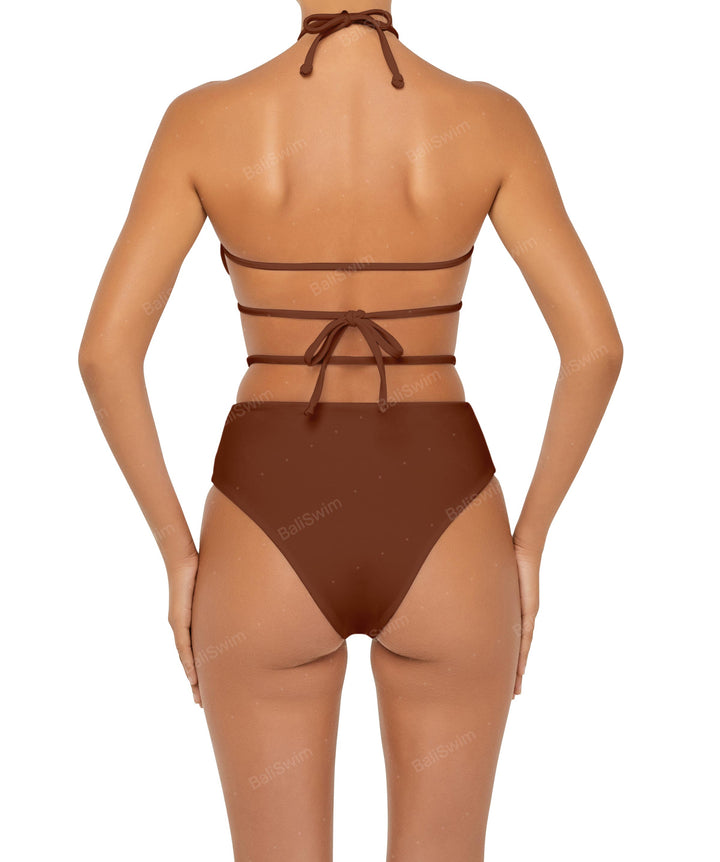 BSWS-B93 High Rise Waist Strap Bikini Bottom