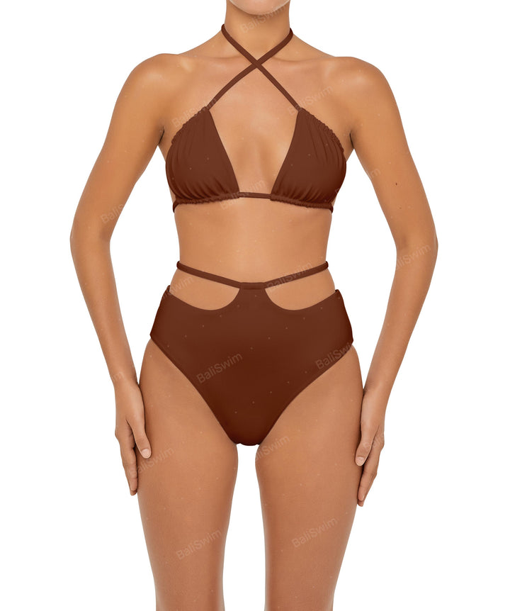 BSWS-B93 High Rise Waist Strap Bikini Bottom