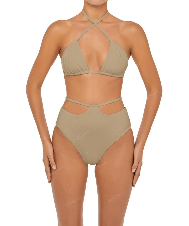 BSWS-B93 High Rise Waist Strap Bikini Bottom