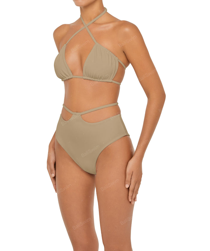 BSWS-B93 High Rise Waist Strap Bikini Bottom