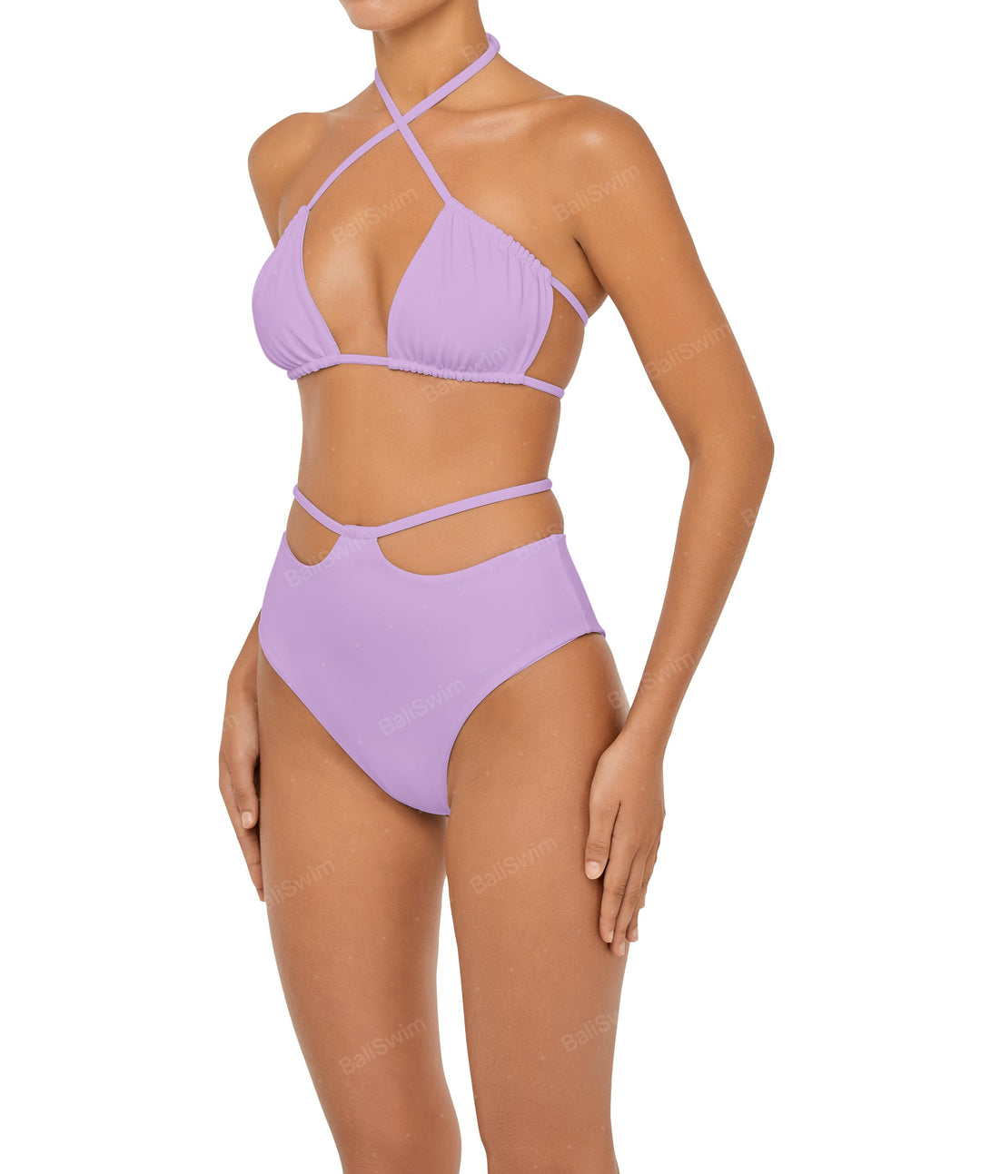 BSWS-B93 High Rise Waist Strap Bikini Bottom