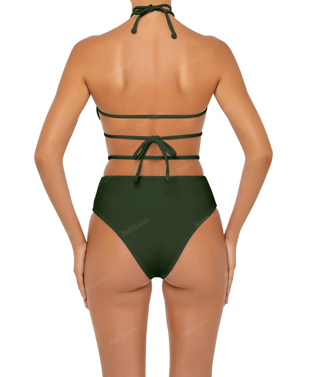 BSWS-B93 High Rise Waist Strap Bikini Bottom
