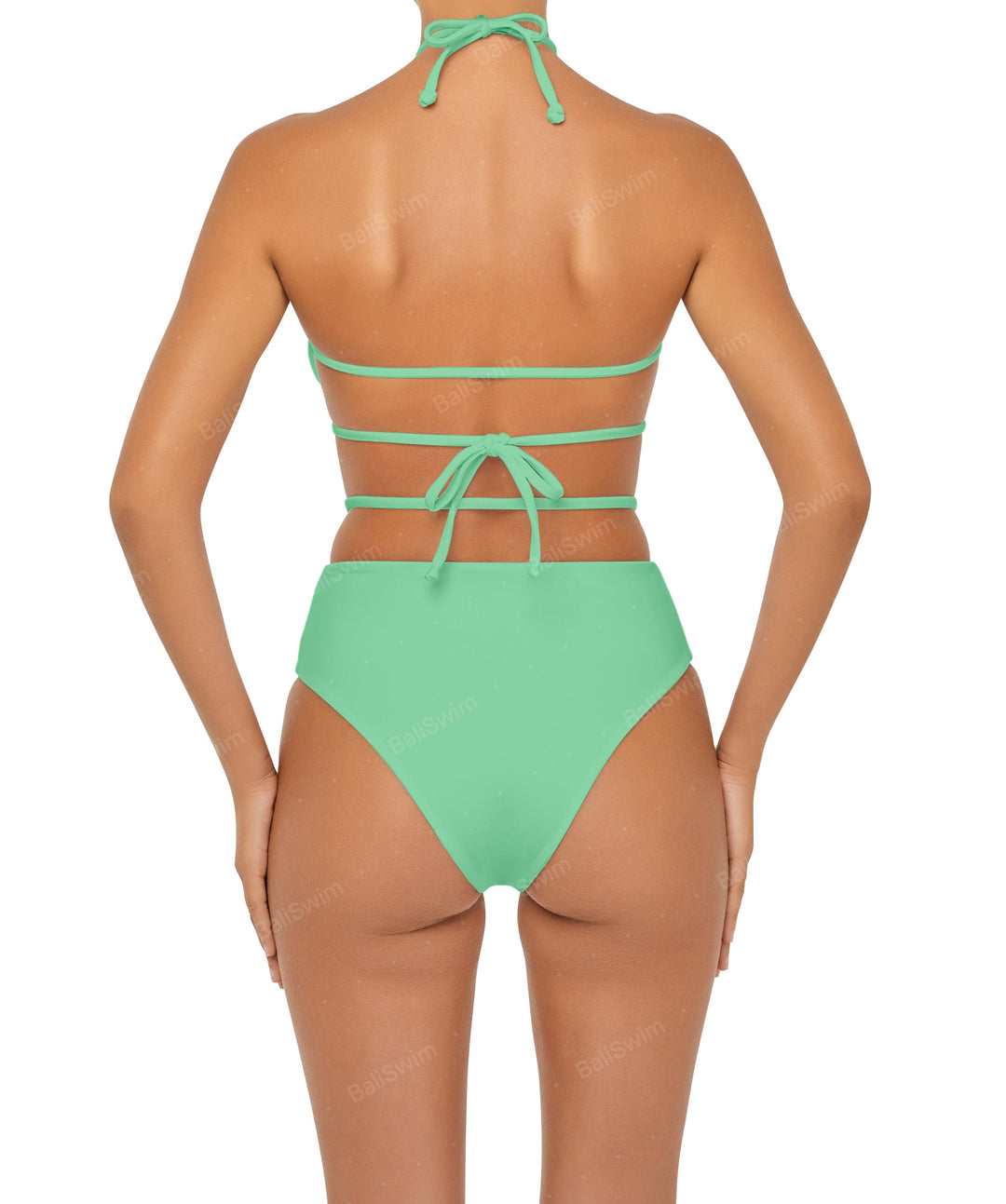 BSWS-B93 High Rise Waist Strap Bikini Bottom