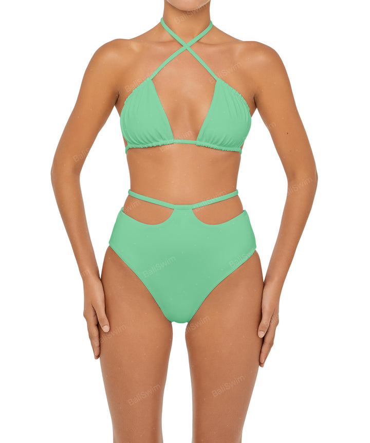 BSWS-B93 High Rise Waist Strap Bikini Bottom