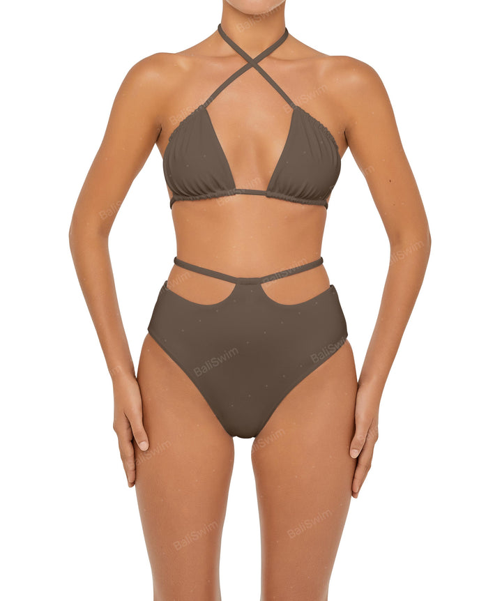 BSWS-B93 High Rise Waist Strap Bikini Bottom