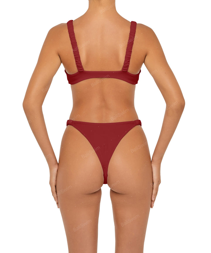 BSWS-T94 Gathered Strap Camisole Bikini Top