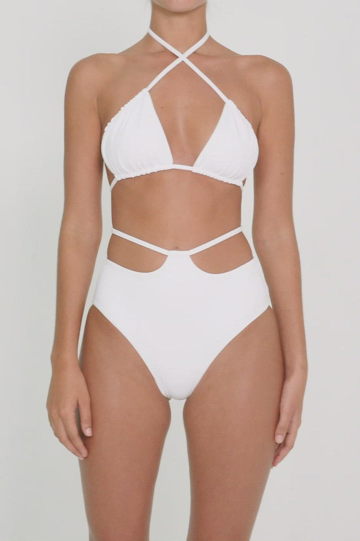 BSWS-B93 High Rise Waist Strap Bikini Bottom