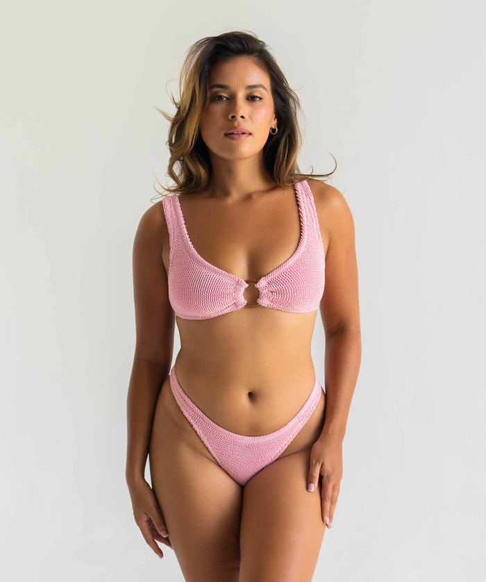 O Ring Bikini Top Color Pink by Bali Swim